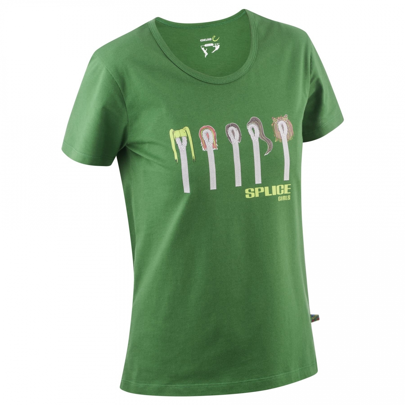 4028545212227 - Damen T-Shirt WO Splice Girls Bio-Baumwolle Casual Waldgrün XS