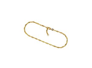 4028576121406 - Fußkette FIRETTI Schmuck Geschenk Silber 925 Körperschmuck Gold o Rosè Singapurkette Fußkettchen Gr Gelbgold 333 gelb (gelbgoldfarben) Trachtenmode am Strand zu Kleid Sneakers Anlass Geburtstag Weihnachten