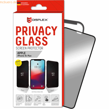 4028778107680 - DISPLEX Privacy Glass 3D für iPhone Xs Max 11 Pro Max Black