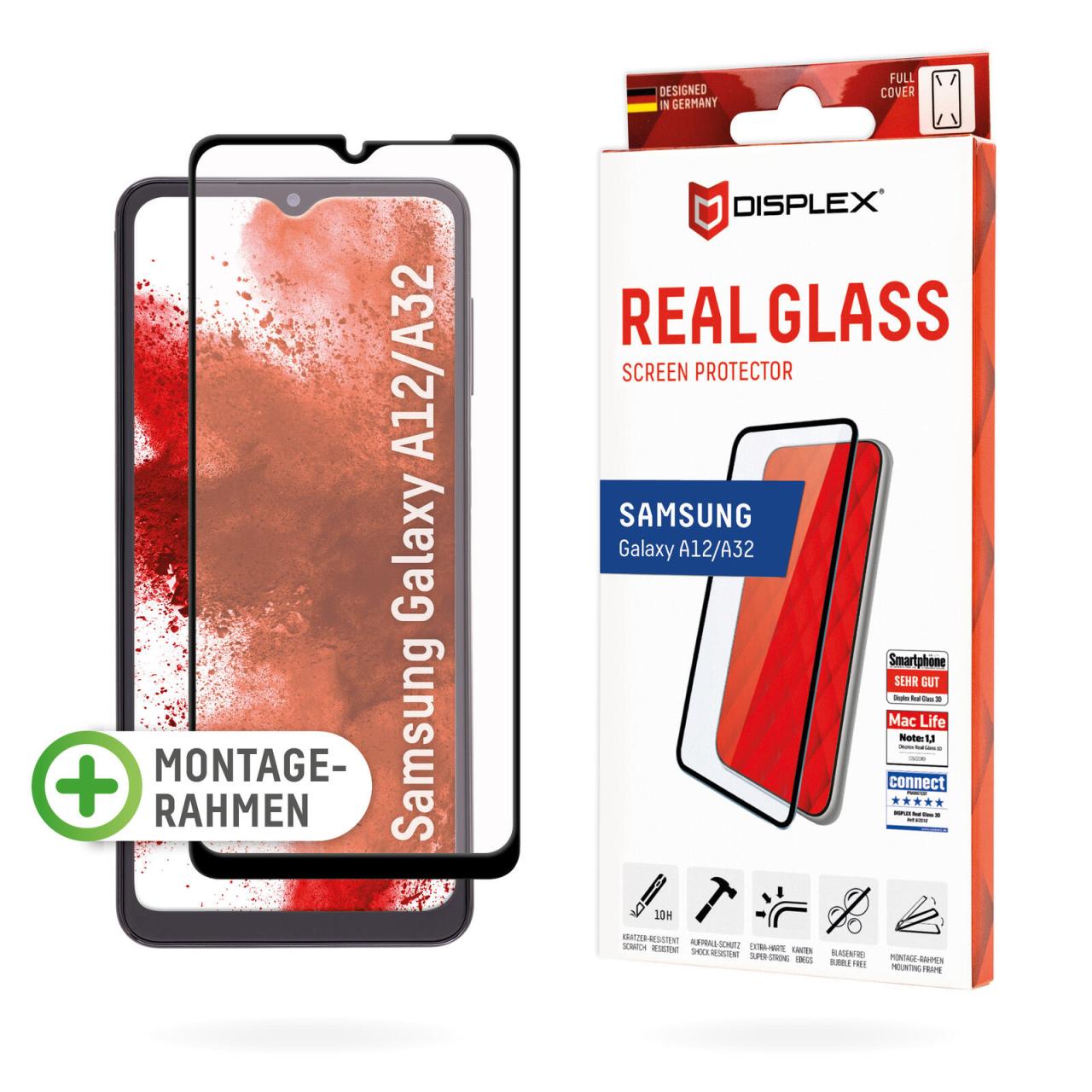 4028778112790 - DISPLEX Full Cover Real Glass Displayschutz für Samsung Galaxy A12  A32 5G