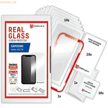 4028778113131 - DISPLEX Service-Kit Real Glass 2D Samsung A52 5G 10x