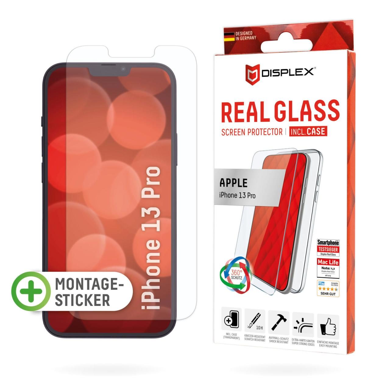 4028778114626 - Displex Real Glass + Case für Apple iPhone 13 Pro