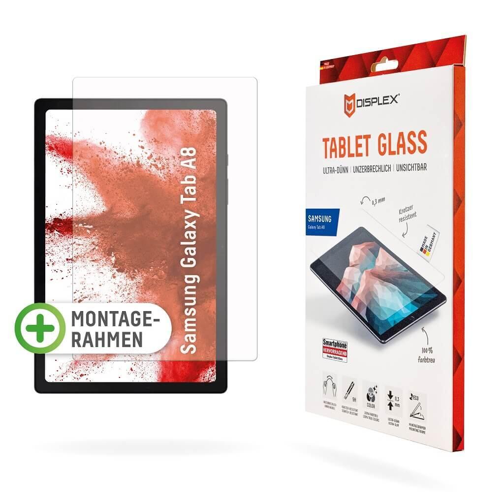 4028778116347 - Displex Tablet Glass (9H) für Samsung Galaxy Tab A8 - Eco-Montagerahmen L-Form - unzerbrechlich (01600)