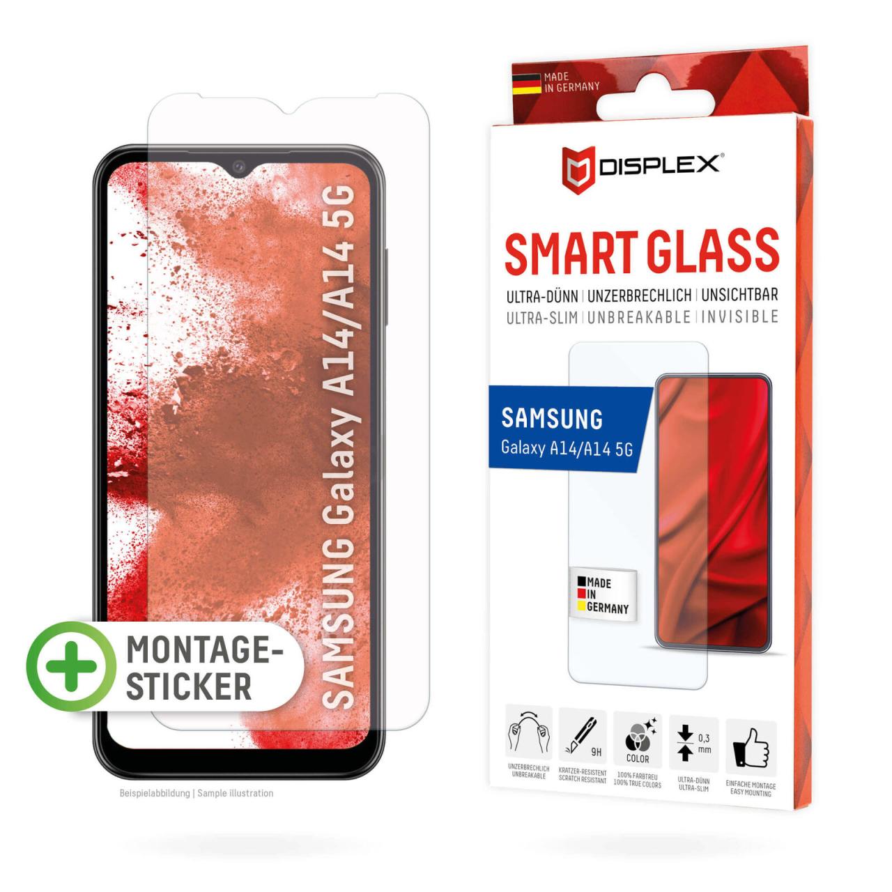 4028778120511 - DISPLEX Smart Glass Displayschutzfolie für Samsung Galaxy A14 5G