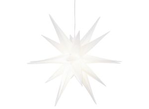 4028998022442 - LED Stern BONETTI Weihnachtsstern 3D-Optik Lampen Gr Ø 57 cm weiß Deko-Stern Esszimmerlampe Flurlampe Weihnachtsbeleuchtung Weihnachtsdekoration Weihnachtsstern Dekofiguren Lampen Ø 57 cm mit 6-Stunden-Timer Weihnachtsdeko aussen