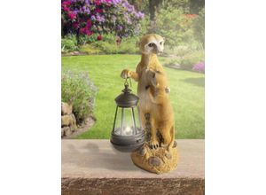 4028998041115 - LED-Solar-Erdmännchen mit Familie & Laterne