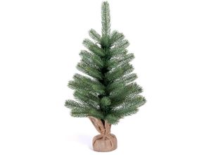 4028998048039 - Künstlicher Weihnachtsbaum IC WINTERWORLD Tannenbaum künstlicher Christbaum Weihnachtsbäume Gr Höhe 60 cm grün (grün natur) Künstliche Weihnachtsbäume Weihnachtsdeko mit Jutebeutel um den Betonfuß