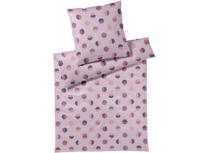 4029058224080 - Bettwäsche ELEGANTE Jockey Gr B L 155 cm x 220 cm (1 St) B L 80 cm x 80 cm (1 St) Mako-Jersey pink (blush) Bettwäsche 155x220 cm angenehmes Hautgefühl