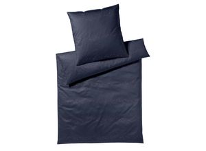 4029058291143 - Bettwäsche ELEGANTE Milkyway Gr B L 135 cm x 200 cm 1 St 1 St Mako-Satin B L 80 cm x 80 cm blau (nachtblau) angenehmes Hautgefühl