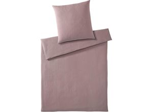 4029058384883 - Bettwäsche ELEGANTE Smooth Gr B L 135 cm x 200 cm (1 St) B L 80 cm x 80 cm (1 St) Musselin pink (blush) Bettwäsche 135x200 cm angenehmes Hautgefühl