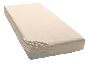 4029058556754 - Spannbettlaken ELEGANTE Uni Zwirn-Jersey Laken Gr B L 180-200 cm x 200-220 cm 1 St Mako-Jersey 28 cm 180-200 x 200-220 cm beige (sand) Spannbettlaken aus hochwertigem Garn
