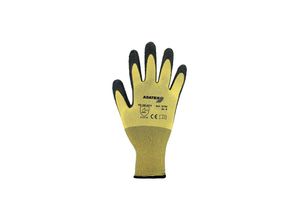 4029201132248 - ASATEX 3750 8 Handschuhe Gr8 gelb schwarz Nylon mit Naturlatex EN 388 Kateg