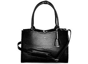 4029276048758 - SOCHA Damen Laptoptasche Croco Jet Black 156  42 x 13 x 315 cm Schwarz