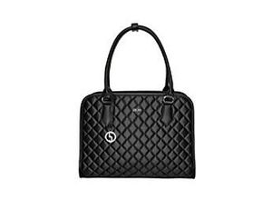 4029276049472 - SOCHA Damen Laptoptasche Black Diamond Midi 14  Feinsynthetik Schwarz 390 mm x 120 mm x 290 mm