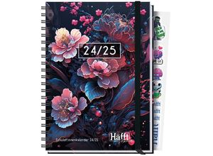 4029357089878 - Schülerkalender 8987-0 Premium Dark Bloom 1 Woche   2 Seiten 19x228cm (A5) August 2024 - Juli 2025 4029357089878 Häfft