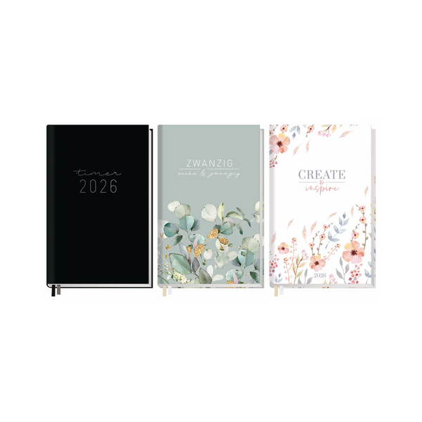 4029357098818 - Buchkalender 9876-4 sortiert 1 Woche   2 Seiten 11x16cm (A6+) 4029357098818 Häfft