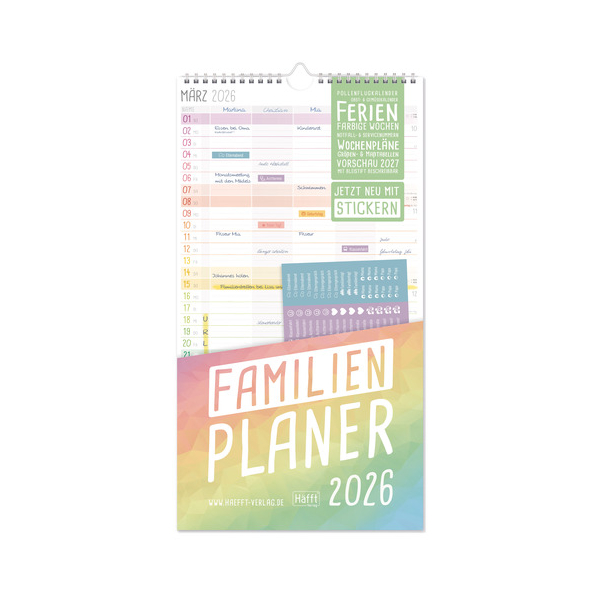 4029357099884 - Familienplaner 2026 Rainbow 4029357099884 Häfft