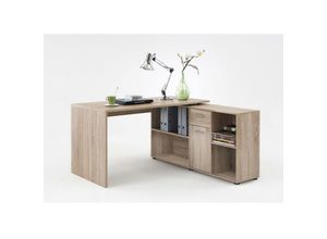 4029494063298 - Fmd Mobel - Schreibtisch Bürotisch Arbeitstisch Büro Winkelkombination lex Eiche Sägerau Dekor-SW100107