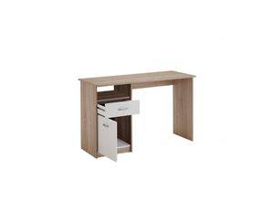 4029494096760 - Schreibtisch Arbeitstisch Bürotisch Kinderschreibtisch Jackson Eiche Nb   weiss ca 123 cm-SW11409