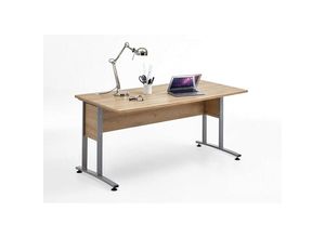 4029494103444 - Fmd Mobel - Schreibtisch Bürotisch Arbeitstisch calvia 2 inkl Metallkufen 160 cm Alteiche