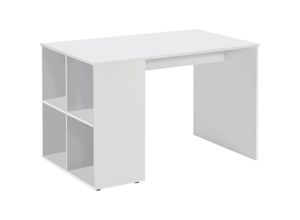 4029494116420 - - Schreibtisch mit Regal 117×73×75 cm Weiß Weiß