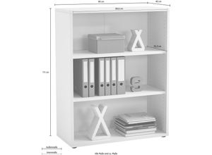 4029494117380 - Aktenregal Calvi Regale Gr B H T 89 cm x 111 cm x 40 cm 3 St braun (alteichefarben) Aktenregale Regale