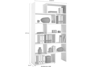 4029494118219 - Eckregal Calvi Regale Gr B H T 84 cm x 2215 cm x 40 cm 11 St braun (alteichefarben) Eckregale Regale