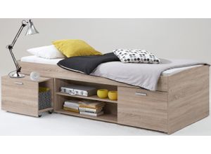 4029494118998 - Funktionsbett FMD braun (struktureichefarben hell) Liegefläche B L 90cm x 200cm kein Härtegrad Daybetten