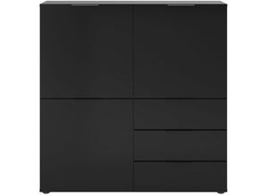 4029494125309 - Sideboard mit 3 Türen und 3 Schubladen Schwarz L99 cm - Dark