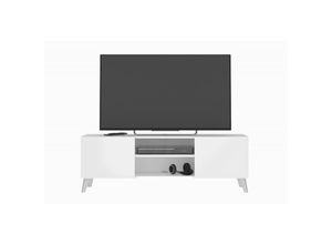 4029494129239 - Fmd Mobel - Lowboard stehend   hängend montierbar brighton Hifi tv Weiß ca 140 x 35 x 35 cm