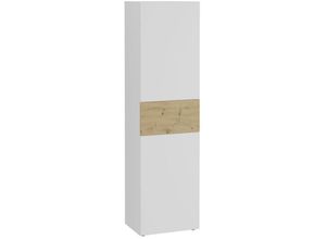 4029494130143 - - Kleiderschrank mit 2 Türen 545x417x1991 cm Weiß & Artisan-Eiche Mehrfarbig