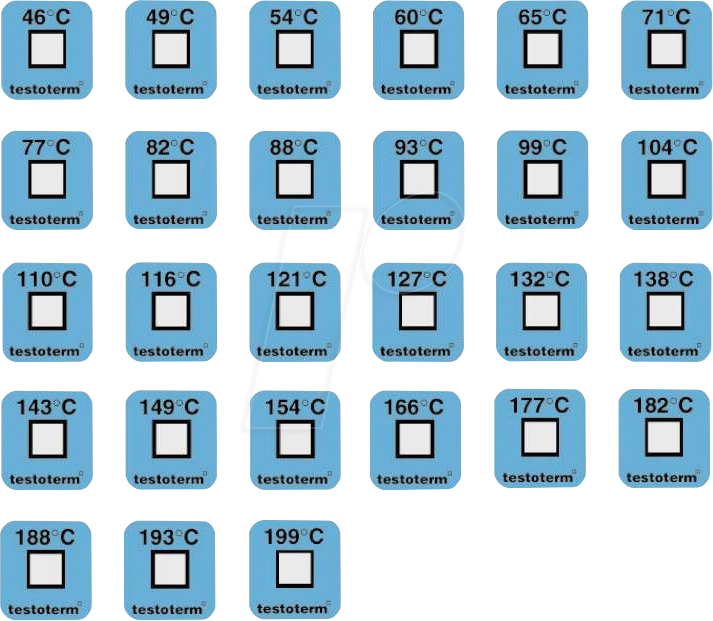 4029547007040 - 0646 1071 - Temperaturmesspunkte testoterm +71 °C 50er-Pack