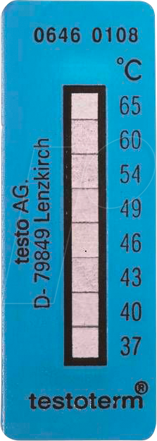 4029547007378 - 0646 1724 - Temperaturmessstreifen testoterm +116 … +154 °C 10er-Pack