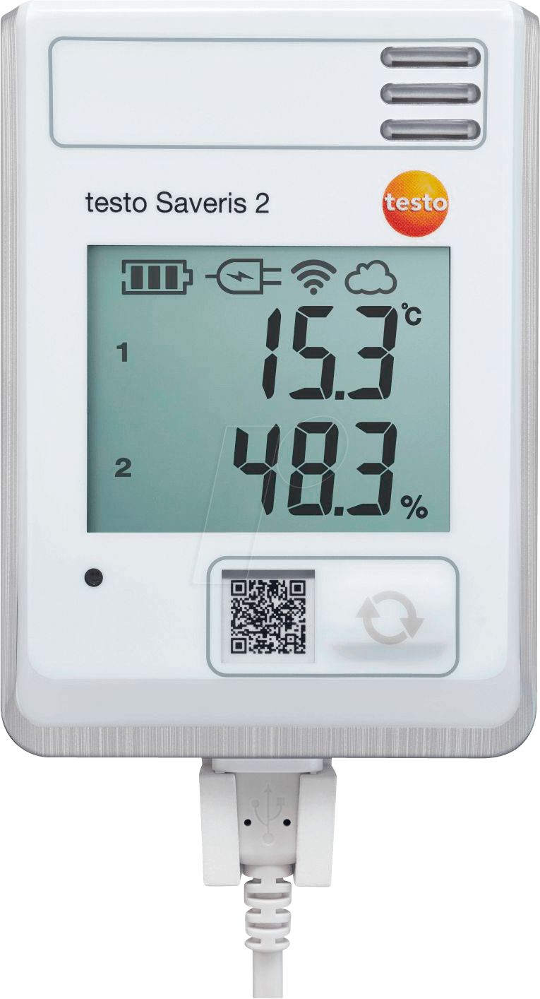 4029547017452 - testo 0572 2034 Saveris 2-H1 Multi-Datenlogger Messgröße Temperatur Luftfeuchtigkeit -30 bis 50 °C 0 bis 100 % rF