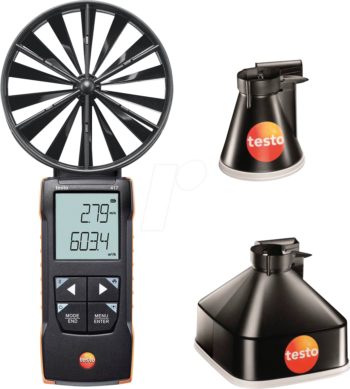 4029547025815 - Testo - Anemometer mit 100mm Propeller und Kegelsatz 417 Kit 1 0563 1417