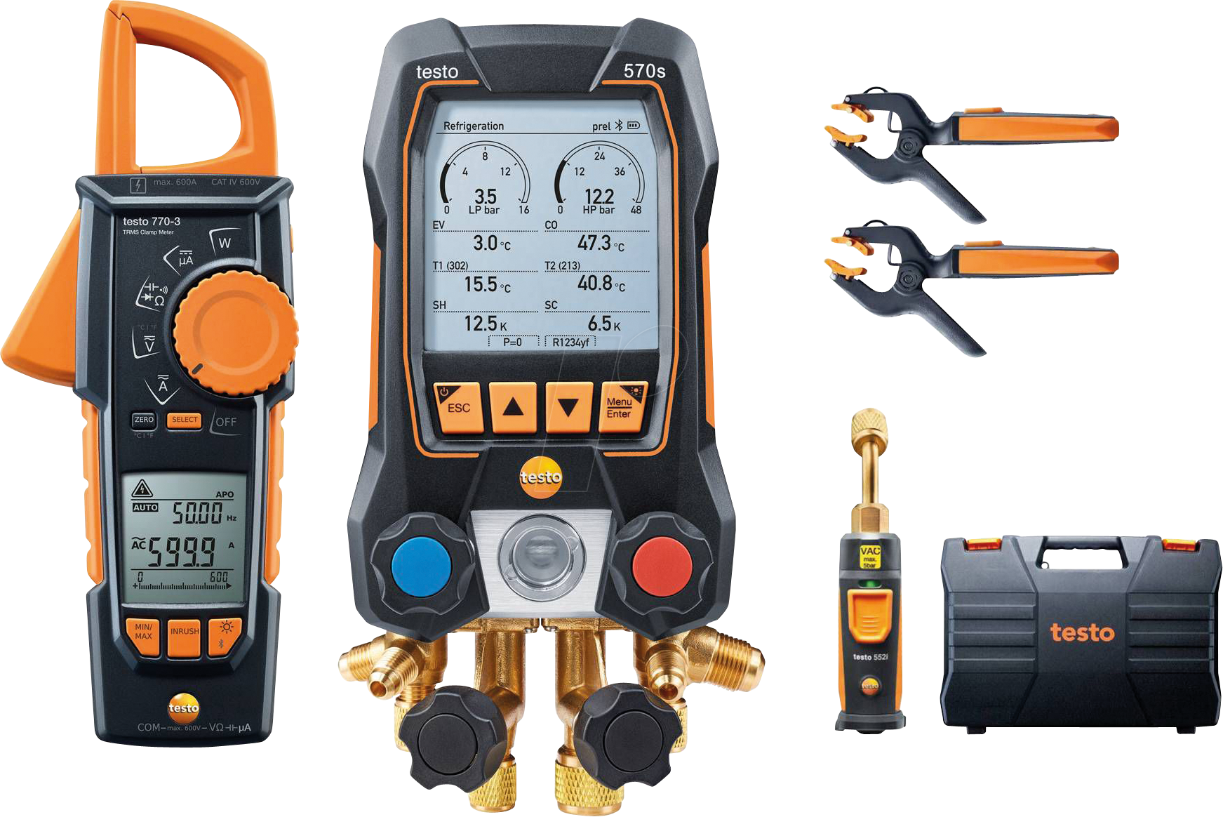 4029547025945 - 0564 5704 - testo 570s Smart Vakuum Set mit Stromzange