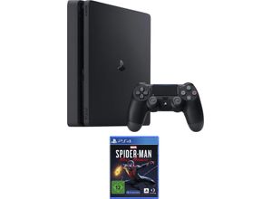 4029686459236 - PLAYSTATION 4 Konsolen-Set Slim Spielekonsolen inkl Spiderman Miles Morales schwarz Playstation