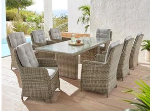 4029686473669 - KONIFERA Garten-Essgruppe Venedig  Polyrattan Aluminium