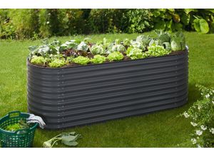 4029686489950 - Hochbeet KONIFERA Pflanzgefäße Gr B H T 240 cm x 82 cm x 80 cm grau (anthrazit) Hochbeete BxTxH 240x80x82 cm aus verzinktem Stahl Bestseller 4029686489950 - Hochbeet KONIFERA Pflanzgefäße Gr B H T 240 cm x 82 cm x 80 cm grau (anthrazit) Hochbeete BxTxH 240x80x82 cm aus verzinktem Stahl Bestseller