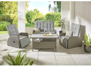 4029686503441 - KONIFERA Gartenlounge-Set Vigo  Polyrattan Aluminium verstellbare Rückenlehn