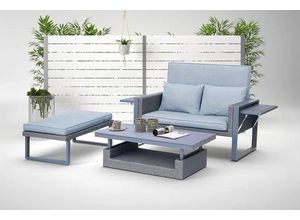 4029686503663 - KONIFERA Gartenlounge-Set Cremona (Set 8-tlg) höhenverstellbarer Tisch