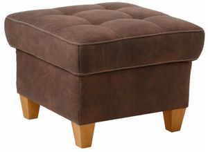 4029686640795 - Hocker HOME AFFAIRE Earl Gr B H T 58 cm x 46 cm x 58 cm Lu x us-Microfaser Lederoptik braun Home Affaire