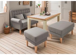 4029686712485 - Hocker HOME AFFAIRE Scalea Gr B H T 55 cm x 51 cm x 55 cm Struktur fein grau Home Affaire mit Federkern-Polsterung