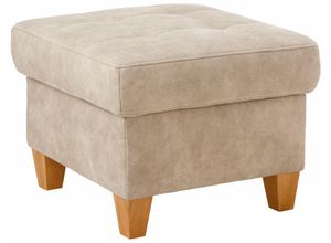 4029686834255 - Hocker HOME AFFAIRE Earl Gr B H T 58 cm x 46 cm x 58 cm Lu x us-Microfaser Lederoptik beige Home Affaire