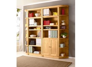 4029686890879 - Bücherregal HOME AFFAIRE Soeren Regale Gr H T 220 cm x 33 cm 6 St beige (gelaugt geölt) Bücherwand Regal Standregal Standregale Regale aus massiver Kiefer in 2 Höhen und Tiefen mit viel Stauraum