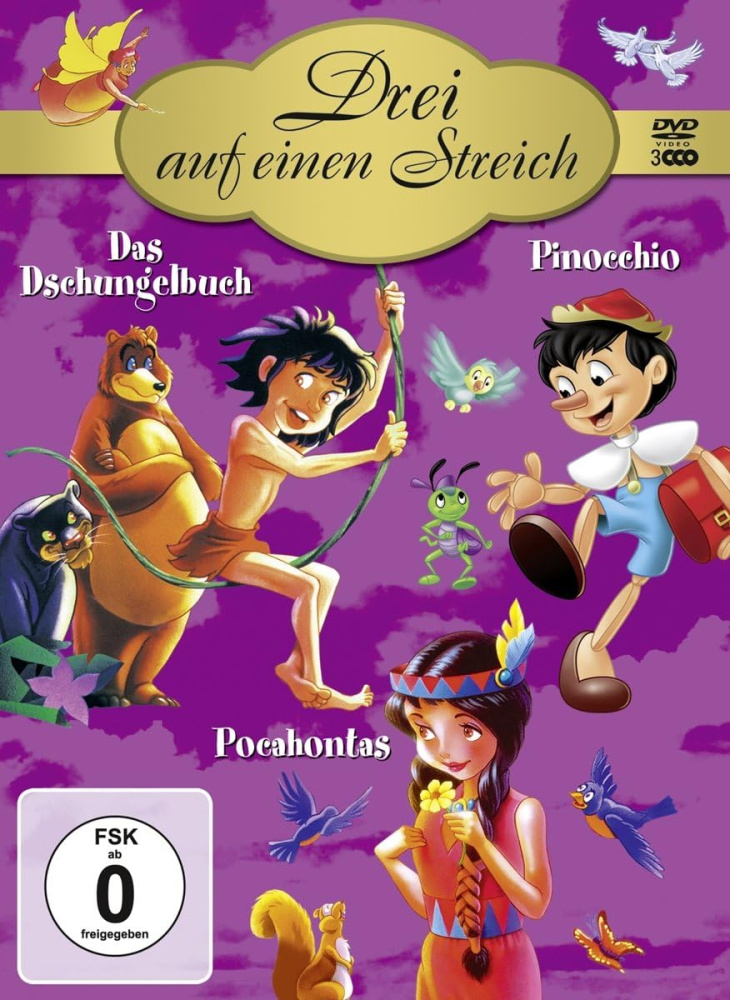 4029759089520 - Dschungelbuch - Pinocchio - Pocahontas