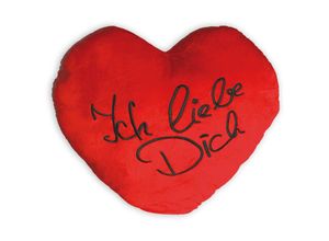 4029811252732 - Out Of The Blue - Kissen xxl Herz Ich liebe Dich Herz rot schwarz bestickt 100 % Polyester