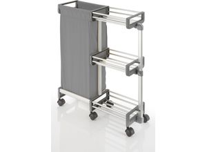 4029845154309 - Regalwagen RUCO Regale Gr B H T 20 cm x 74 cm x 68 cm silberfarben (aluminiumfarben silber) Ordnungswagen Aluminium für Nischen bis 20 cm