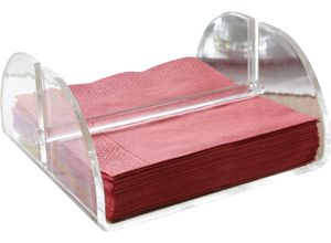 4029845189301 - Serviettenhalter RUCO Acryl-Halter transparent B1800cm H500cm L1800cm Kunststoff Serviettenhalter Serviettenspender modern Made in Germany