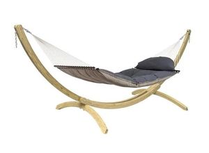 4030454007863 - Amazonas Hängematte XXL Set Fat Hammock Taupe + Olymp-Gestell aus FSC-zertifizie